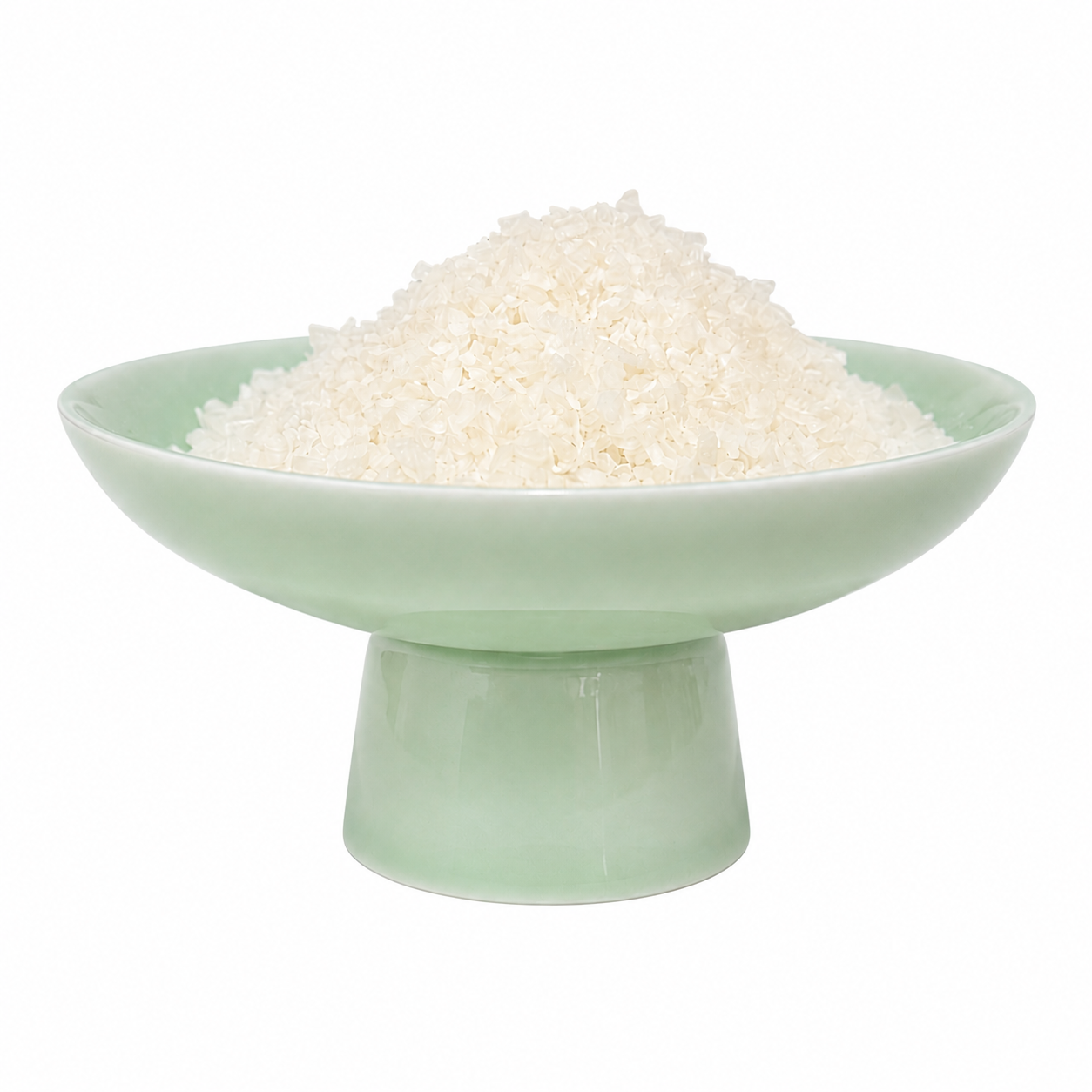 Granular low-iron aluminum sulfate